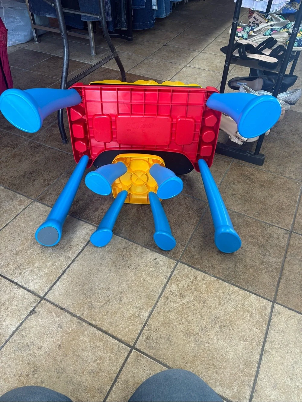 Interactive Learning Activity Desk and Stool - Yellow/Blue